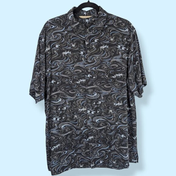 Paradise Collection 100% Silk Button Shirt - Picture 2 of 5